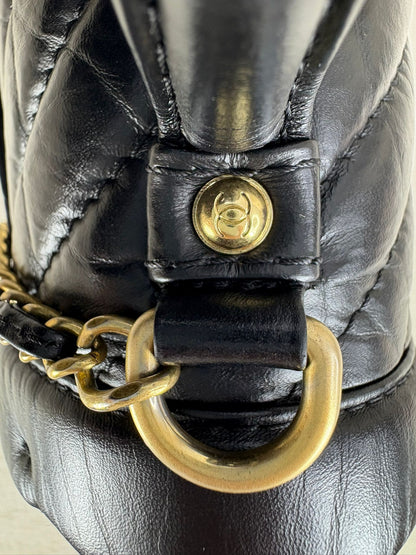 Chanel Top Handle Chevron GHW