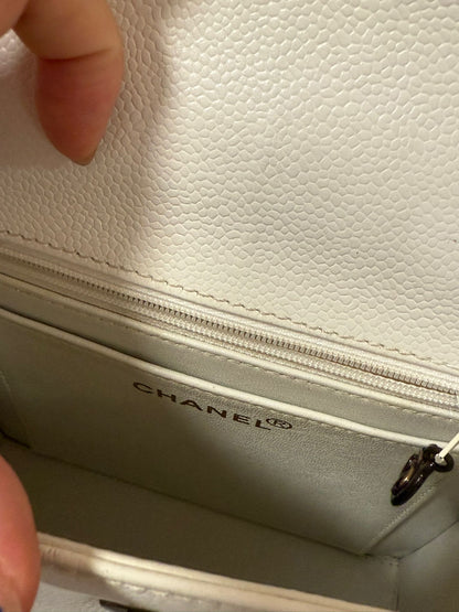 Chanel White Top Handle