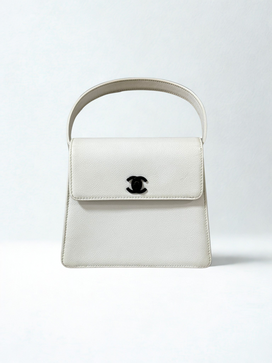 Chanel White Top Handle
