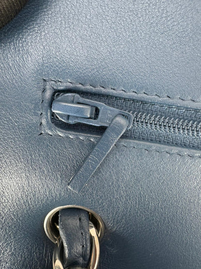 Chanel Jumbo Blue Lambskin Double Flap