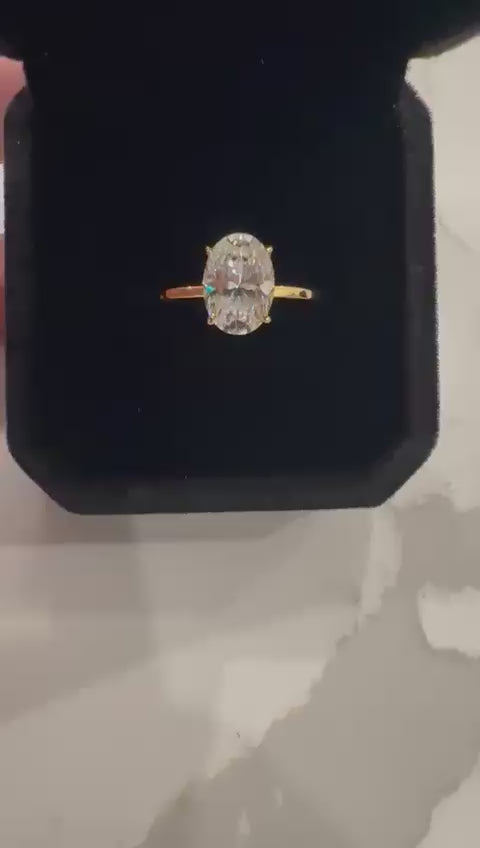 3.7ct Moissanite Gold Plated